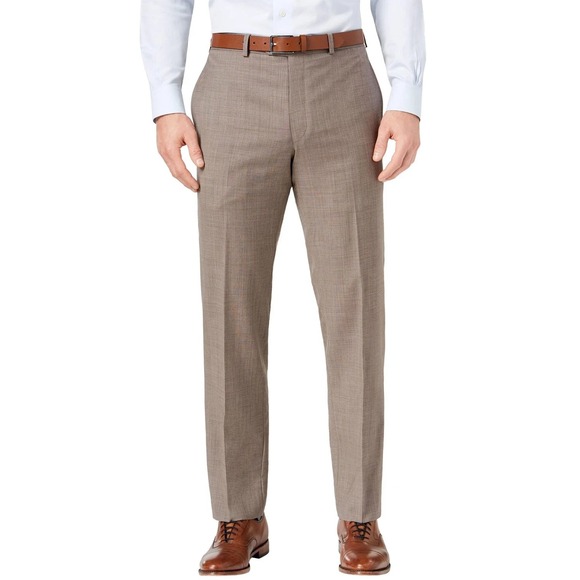 Michael‎ Kors Mens Classic fit Dress Pants 36Wx34L Tan Light Brown Stretch - Picture 2 of 7